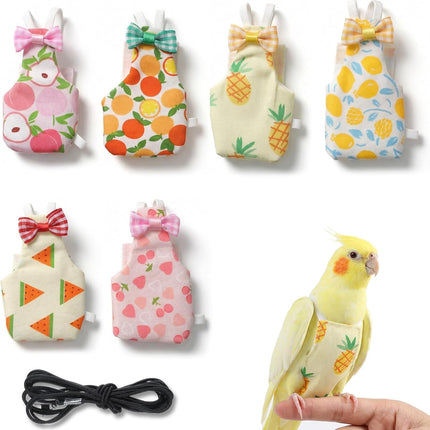 7 Pcs Reusable Bird Diaper with Waterproof Inner