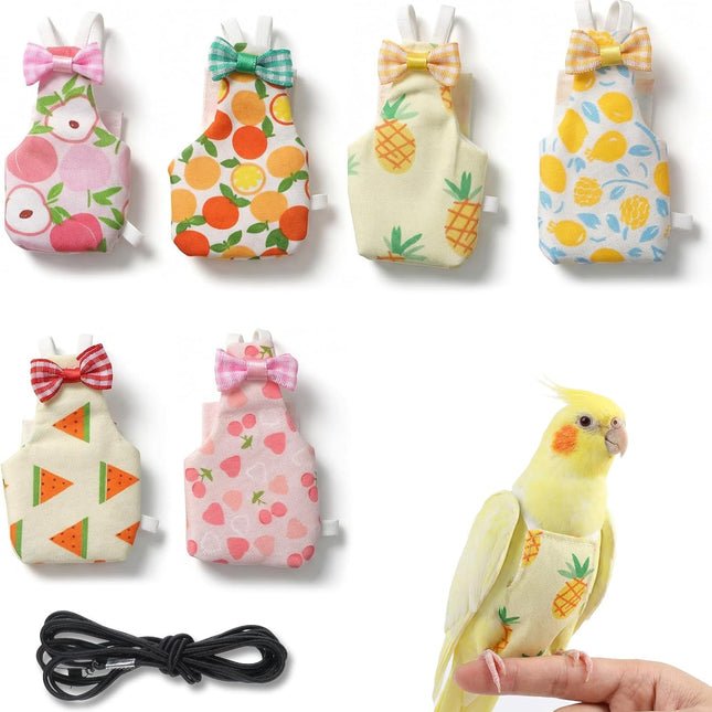 7 Pcs Reusable Bird Diaper with Waterproof Inner