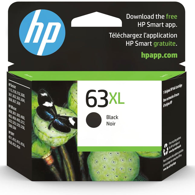 63XL Black High-Yield Printer Ink Cartridge