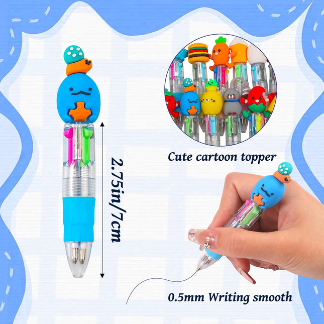 20-Piece Mini 4-in-1 Multicolor Ballpoint Pens Set