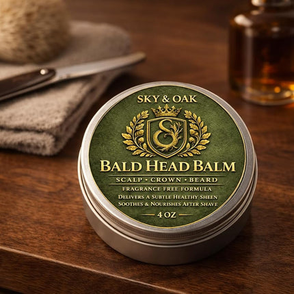 Fragrance Free Bald Head Balm for Men – 4 oz
