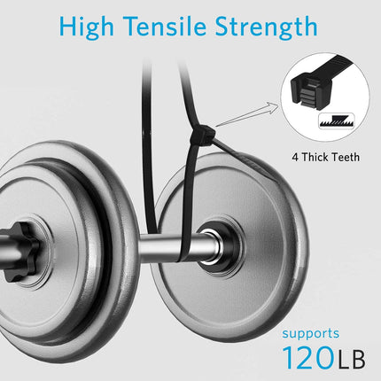NexWave OndaNex Zip Ties 8 inch Heavy Duty Zip Ties with 120 Pounds Tensile Strength — Smart Tech