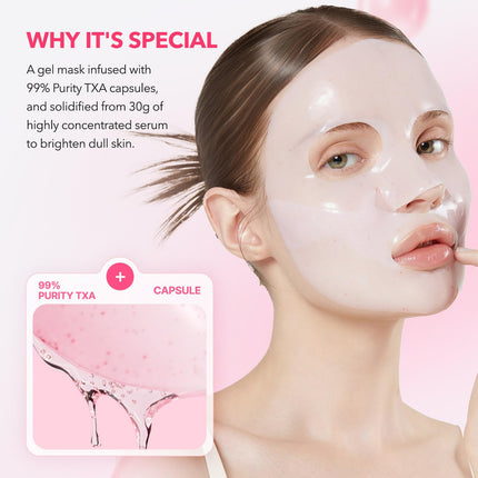 TXA Pink Capsule Gel Overnight Face Mask, 30g x 4