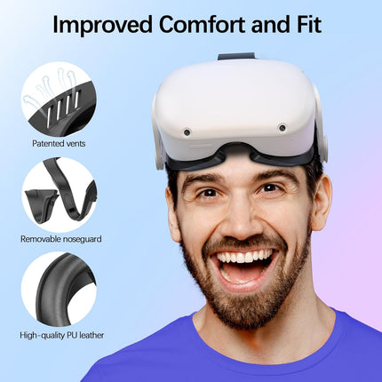 VR Face Cushion Pad Replacement in PU Leather Foam