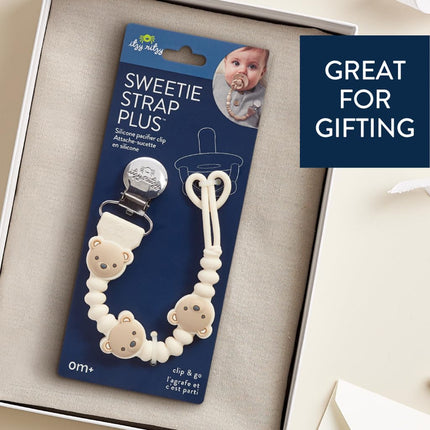 Silicone Pacifier Clip with Bear Character