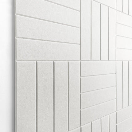SourcetoHome 11.18" Square Acoustic Panels 12-Pack - Sound Absorbing Wall Panels, Noise Reducing Soundproof Decorative Felt Tiles for Home Office, Studio, Living Room - Warm White - General - front view