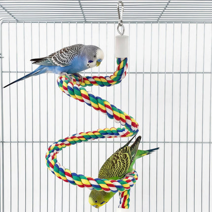 40-Inch Bendable Cotton Bird Rope Perch Swing Set