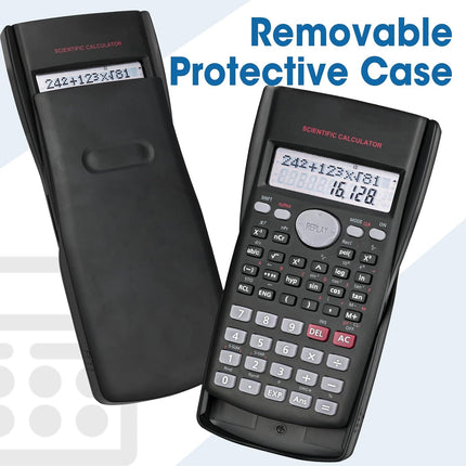 2 Pack Scientific Calculators with 2-Line Large Screen Display