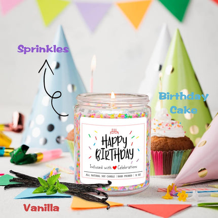 Vanilla Cream Scented Birthday Candle for Women