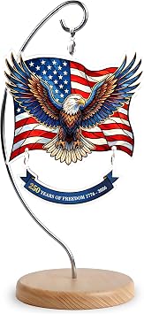 250th Anniversary USA Ornament 1776-2026 Patriotic Eagle Tabletop Decoration