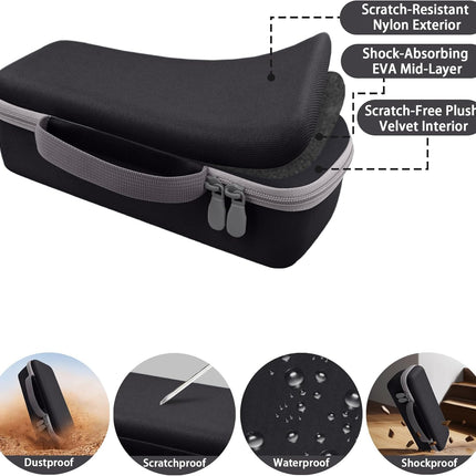 Hard Shell Protective Storage Case for Outdoor Portable Speaker, Black