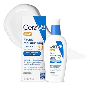 CeraVe AM SPF 30 Oil-Free Daily Facial Moisturizing Lotion 3 oz front view