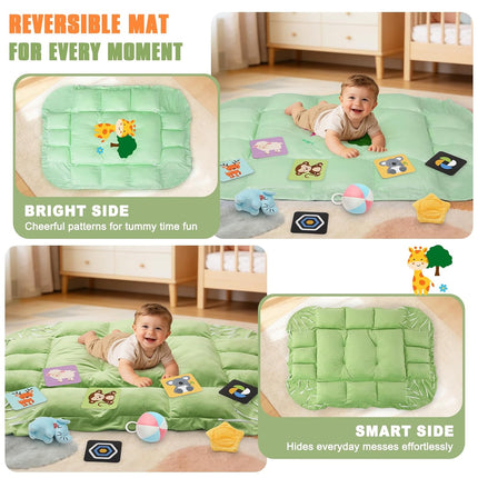 5-in-1 Tummy Time Baby Activity Gym with Giraffe Cartoon Pattern