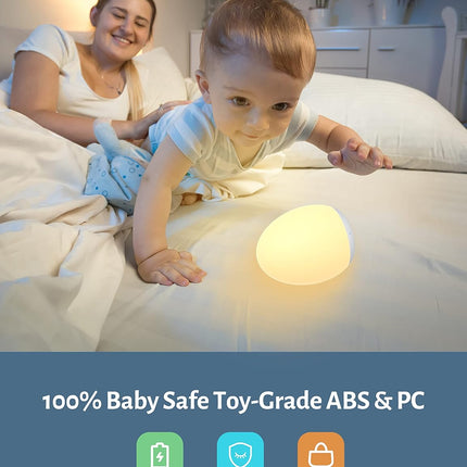 Rechargeable Egg Night Light for Kids and Nursery