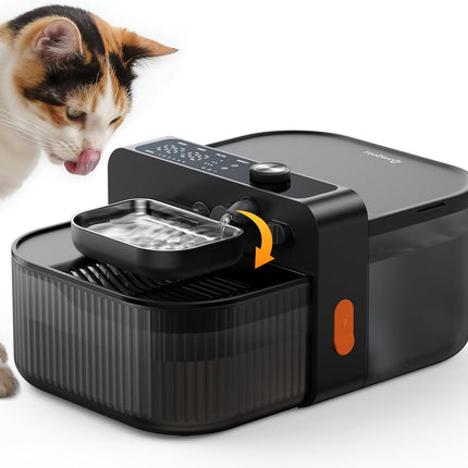 Wireless No-Filter Pet Water Fountain, 3.5L Black