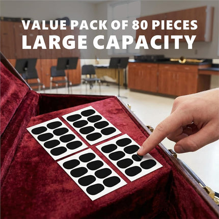 80-Piece 0.8 mm Saxophone & Clarinet Mouthpiece Pads
