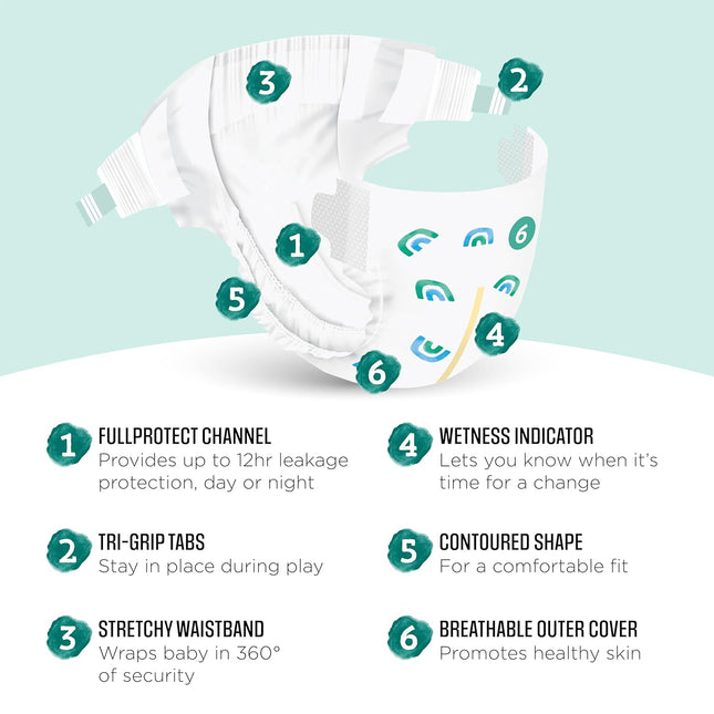 Gentle Touch Baby Diapers, Size 6, 108 Count