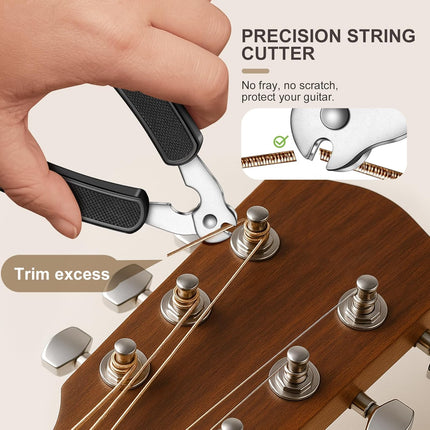 3-in-1 Guitar String Winder, Cutter & Bridge Pin Puller