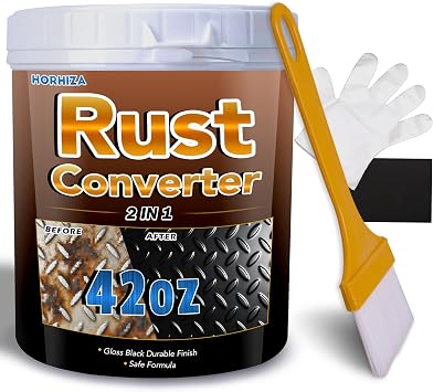 2 in 1 Rust Converter & Metal Primer, 42 oz Black Coating