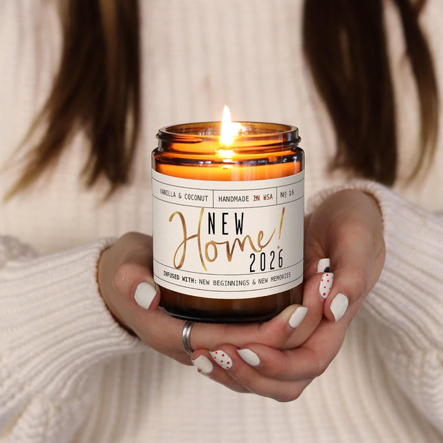 2026 New Home Soy Jar Candle, Vanilla Coconut Vetiver, 9 oz