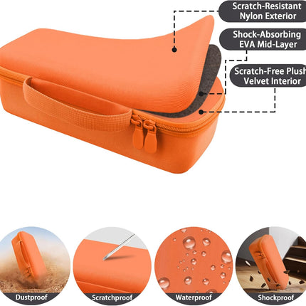 Orange Hard Shell Protective Storage Case for Outdoor Bluetooth Speaker