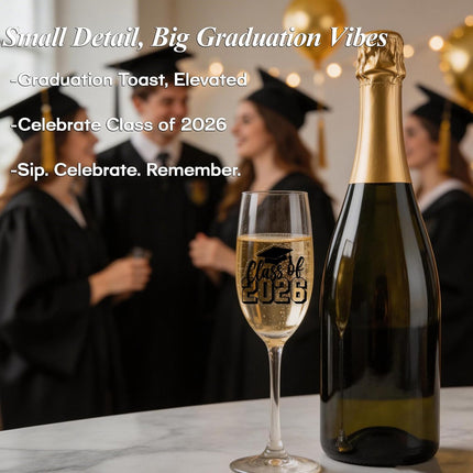60pcs Class of 2026 Graduation Stickers, 2 Inch Clear Gold Foil Waterproof Vinyl Seals