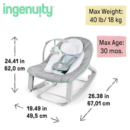 Keep Cozy 3-in-1 Grow-with-Me Vibrating Baby Bouncer, Rocker & Toddler Seat