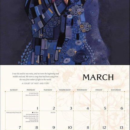 A Court of Thorns and Roses Officially Licensed Fan Art 2027 Wall Calendar