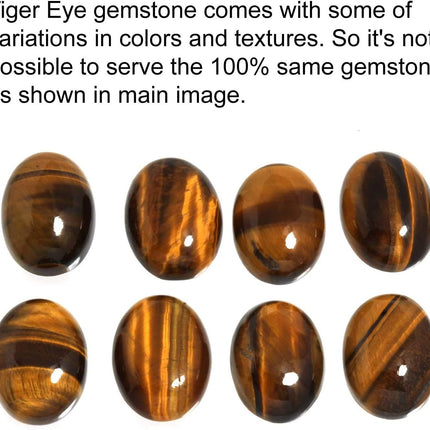 Brown Tiger Eye 925 Sterling Silver Statement Ring, Size 7.5
