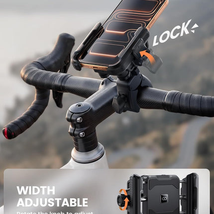 Motorcycle & Bike Phone Mount with Vibration Dampener for 6-7.2 in Phones