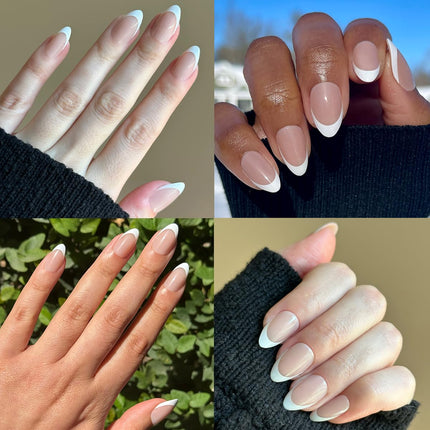 Instant Mani Summer Press-On Nails - Medium Almond Iconic French