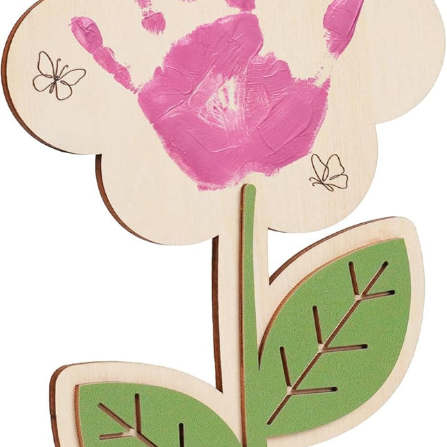 DIY Kids Handprint Wooden Rose Bouquet Keepsake Craft