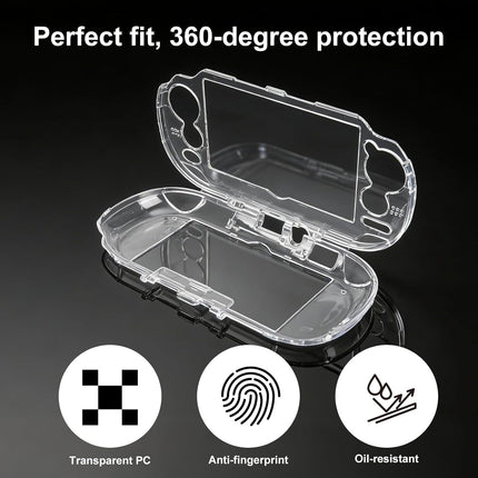 PawHaven RefugioPata Clear Crystal Hard Shell Case Set for Vita 1000 PCH-1000 Game Console — Pet Supplies