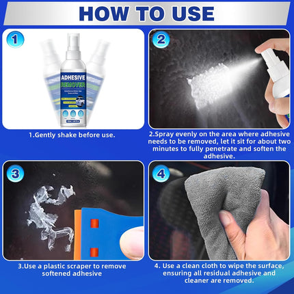 HomeChef ChefDelHogar Adhesive Remover, Powerful Sticker Remover Spray with Scraper — Kitchen & Home