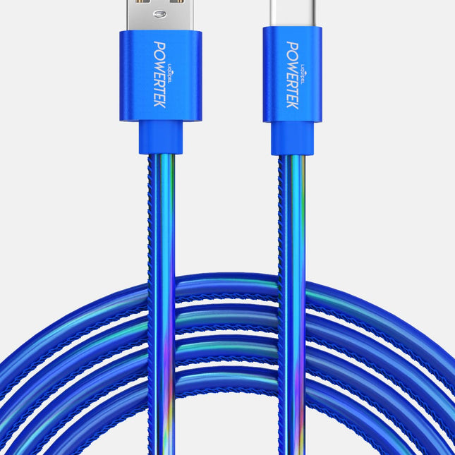 Metallic Shine USB Type C Charger Cable, 6ft, Silver