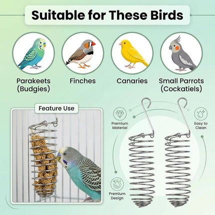 2-Piece Millet Spray Holder for Bird Cages