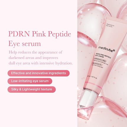 Eye Serum with Salmon DNA PDRN, Pink Peptides & Retinol, 1.01 fl oz