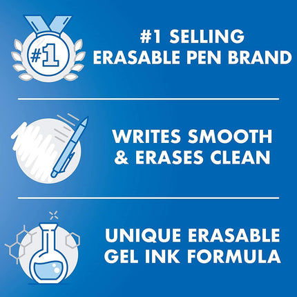 Erasable Gel Pens, Fine Point 0.7 mm