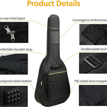 SourceToHome FuenteACasa Mdvora Guitar Bags - 1/2/3 Pack Gig Bags, 38-41 Inch Electric & Acoustic — Home & Lifestyle