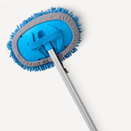 Long Handle Scratch-Free Microfiber Car Wash Brush, Blue