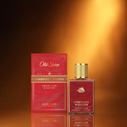 Forbidden Woods Spiced Oud + Amber Eau de Cologne for Men, 3.4 fl oz