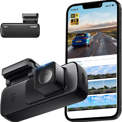NexWave OndaNex AINAVI Front Dashcam for Cars, Mini 2K Dash Camera, Dash Cam Built-in WiFi — Smart Tech