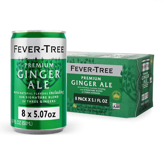 Premium Ginger Ale Mixer – 5.1 fl oz Cans, Pack of 8