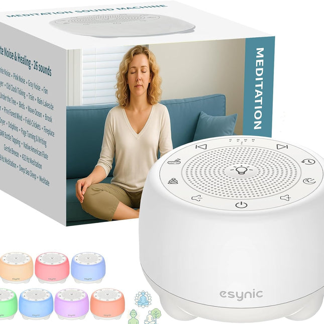 Rechargeable Tibetan Singing Bowl White Noise Machine with Night Light