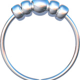 925 Sterling Silver & 14K Gold Filled Nose Ring Hoop, 24 Gauge 2mm, 7mm Tiny Nose Ring with Opal