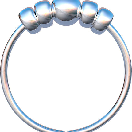 925 Sterling Silver & 14K Gold Filled Nose Ring Hoop, 24 Gauge 2mm, 7mm Tiny Nose Ring with Opal