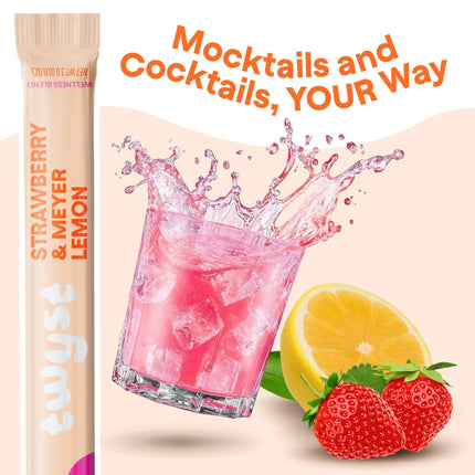 Twyst Craft Cocktail & Mocktail Mixer, Variety Pack, Low Calorie Drink Mix with Electrolytes, No Added Sugar, with Vitamins B, C & D and Biotin, 16 Single Serve Mixers