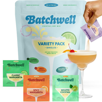 Cocktail Mix & Mocktail Mix Variety Pack - Margarita, Mojito & Whiskey Sour