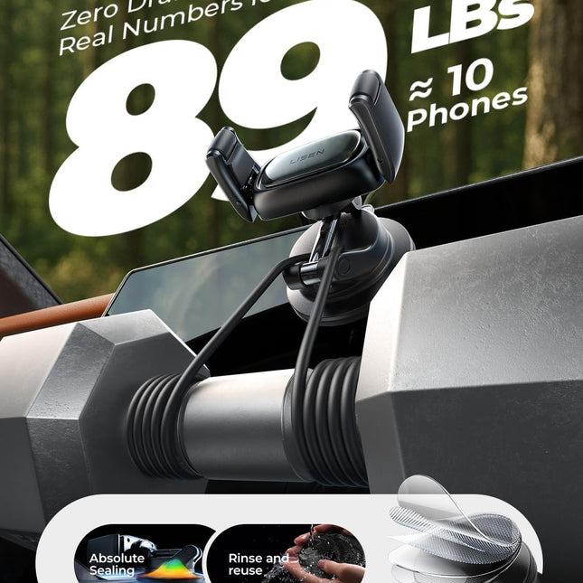 DriveForge ForjaRuta LISEN Suction Phone Mount for Car, [Cases Friendly] Auto-Adjusting Phone Holder — Auto & Moto