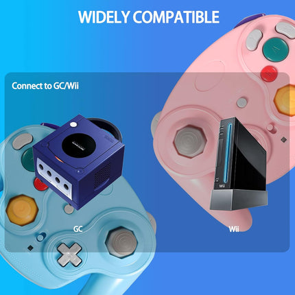 Wireless Classic Gamepad Controller Set, 2 Pieces, Pink and Blue